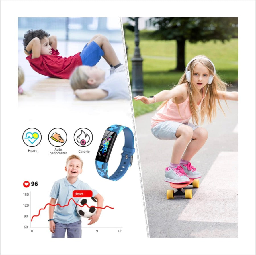 Kids Watch Fitness Tracker, Fitness Watches for Kids, Activity Tracker with Pedometers, Stopwatch, IP68 Waterproof, 11 Sport Modes Smart Watch for Kids Age 6-16 Years Old